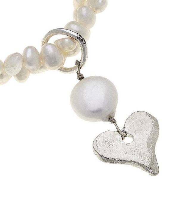 Pearl and Heart Bracelet